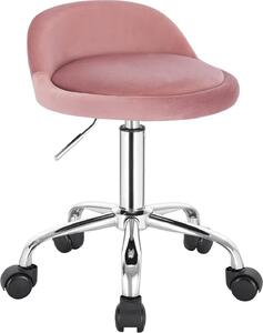 Sgabello da ufficio in velluto Rootz - Sedia da scrivania regolabile - Sedia operativa rotante - Confortevole, flessibile, durevole - 53cm-65,5cm x 30cm x 30cm