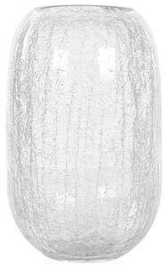 Vaso da fiori di forma rotonda vetro trasparente 28 cm stile moderno minimalista Beliani