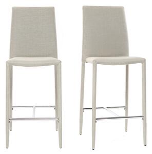 Set di 2 sgabelli / sedie da bar design grigio chiaro TALOS