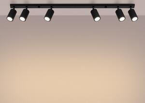 Lampada da soffitto KARBON 6L nero 6xGU10 10W alluminio 16.5x6.5x117cm Sollux Lighting