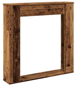 Cornice per Camino Legno Antico 100x20x100 cm in Truciolato