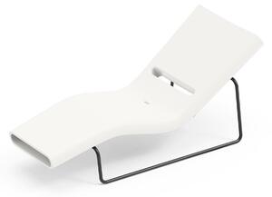 Lettino in resistente polietilene ESSE con Telaio Nero Dimensioni 185x73x h77 cm - struttura ergonomica pu� essere immerso nell'acqua colore perla