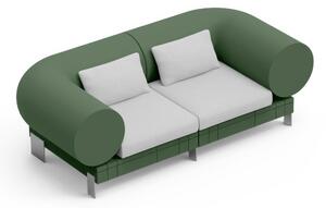 Divano componibile dallo stile pop Rhor Combo 2 Dimensioni 218x109x h 72 cm - Kg 68 Colore VERDE SMERALDO