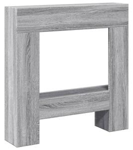 Cornice per Camino Grigio Sonoma 81x18x82 cm in Truciolato