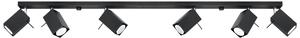 Lampada a soffitto MERIDA 6L nero 6xGU10 10W acciaio 16x6x118cm Sollux Lighting
