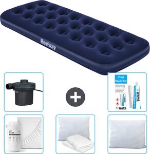 Materasso gonfiabile Bestway - 1 persona - 76 x 185 x 22 cm - Blu - Accessori inclusi