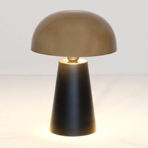 Holländer Lampada da tavolo Fungo, luce in basso, nero/oro