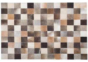 Tappeto tappetino Multicolore Pelle Bovina 200 x 300 cm Rettangolare Patchwork Fatto a Mano Beliani