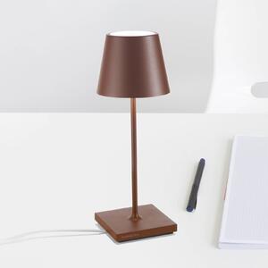 Zafferano Poldina mini da tavolo accu IP65 corten