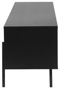 Mobile TV in legno chiaro e gambe in metallo Nero per un massimo di 76 ʺcon 1 cassetto e 2 armadi in stile industriale Beliani