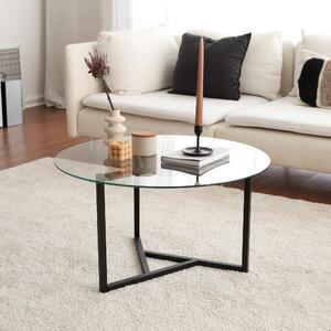 Skye Decor, Trio sehpa / effaf temperli cam S402, tavolini, trasparente, metallo, 75 x 42 x 75 cm