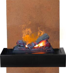 Caminetto elettrico da parete Xaralyn - Quero EC - acciaio corten - con telecomando - caminetto a vapore acqueo Opti-Myst - cornice per caminetto da parete incluso caminetto da incasso - cornice per caminetto - caminetto decorativo