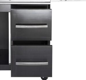 Sistema di cassetti ALL'Grill ALL'GRILL re. f. Modulare CHEF L -nero- 2 cassetti ciascuno 36,5 x 28,5 x 48 cm con maniglia e chiusura ammortizzata (dimensioni esterne)