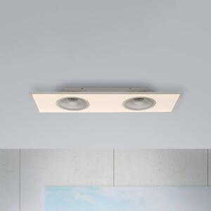 JUST LIGHT. Ventilatore da soffitto a LED Flat-Air, CCT, bianco, 120x40cm