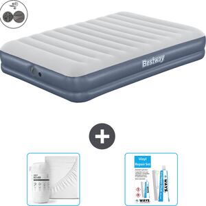 Materasso gonfiabile Bestway - 2 persone - 152 x 203 x 36 cm - Blu - Accessori inclusi