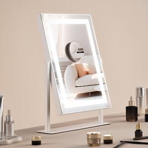 Specchio Hollywood per il trucco - specchio cosmetico 3 colori - 406x296 mm - ruotabile a 360° - accessori cosmetici per il trucco