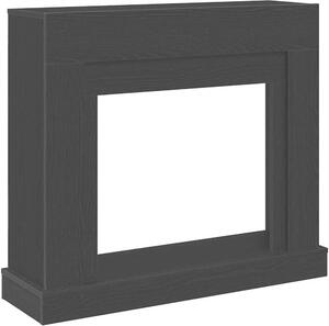 Cornice per Camino Rovere Nero 100x30x87,5 cm in Truciolato