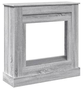 Cornice per Camino Grigio Sonoma 90x30x90 cm in Truciolato