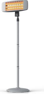Riscaldatore radiante Brandson con telecomando per patio - riscaldatore per patio - 3 livelli di potenza - indicatore di potenza a LED - riscaldatore per fasciatoio per bambini