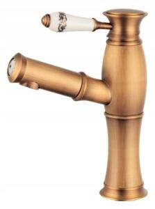 KRAN retro SALOME miscelatore bidet ottone spazzolato bocca estraibile