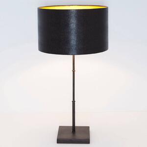 Holländer Lampada da tavolo bambù, marrone-nero oro