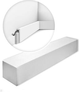 Orac Decor SX171-RAL9003-box AXXENT SQUARE1 cartone con 20 strisce decorative Battiscopa pavimento copertura striscia stile moderno colore bianco | 40 m