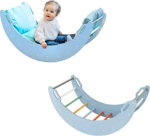 Arco di arrampicata in legno "Moon" | Triangolo di arrampicata per bambini | Giocattoli Montessori | Parco giochi Rockerboard