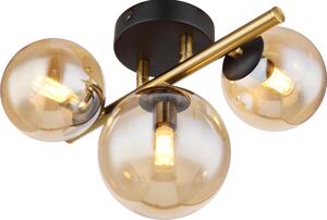 Globo Lighting plafoniera in metallo nero opaco, 3x G9 LED