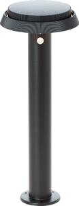 BRILLANTE battiscopa solare nero per esterni ALVERO | con rilevatore di movimento | 4W 500lm 3000K | metallo/plastica