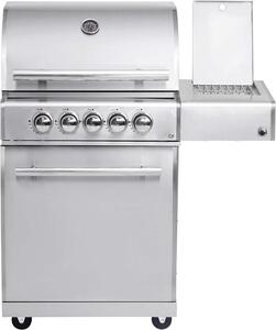 All'Grill Griglia a gas modulare in acciaio inox con 3 bruciatori e bruciatore laterale