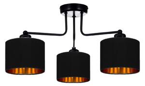 Lampada da soffitto nera lampada lampada velour vintage moderna E27 lampada di design a 3 luci N230-E3-S