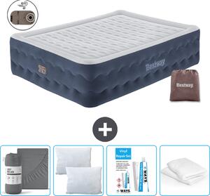 Materasso gonfiabile Bestway - 2 persone - 152 x 203 x 51 cm - Blu - Accessori inclusi