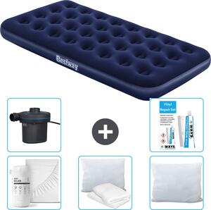 Materasso gonfiabile Bestway - 1 persona - 99 x 188 x 22 cm - Blu - Accessori inclusi