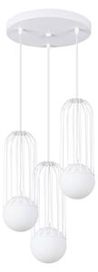 Lampada a sospensione BRINA 3P bianco 3xG9 8W acciaio 115x34x34cm Sollux Lighting