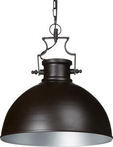 Lampada a sospensione Relaxdays in stile industriale, opaca, A x L x P: 146 x 40,5 x 40,5 cm, a forma di campana, metallo, attacco E27 fino a 40 W, marrone scuro