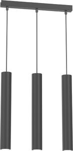 Lampada a sospensione tubolare nera 3xGU10 Milagro HUDSON MLP8792