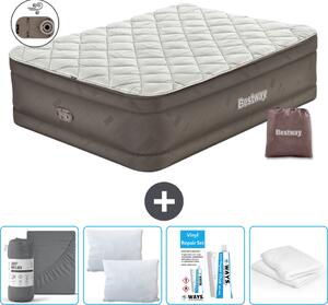 Materasso gonfiabile Bestway - 2 persone - 152 x 203 x 51 cm - Marrone - Accessori inclusi