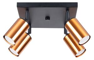 Lampada da soffitto WINX 4 nero/coop 4xGU10 10W acciaio 19x25x25cm Sollux Lighting