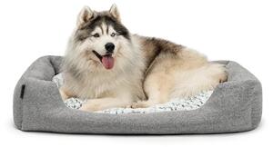 Cuccia lionto screziata con cuscino reversibile, 110x80 cm, grigio /2