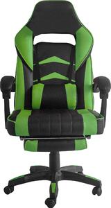 Sedia da ufficio Aga Nero - Verde con poggiapiedi