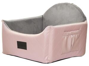 Seggiolino per cani 2in1 48x48 cm ZULA Pink | Seggiolino e cuccia per cani di piccola e media taglia | , lavabile, antiscivolo