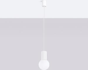 Lampada a sospensione SFERA bianca 1xG9x8W in alluminio, dimensioni: 120x12x12 cm, IP20, Pure Lume