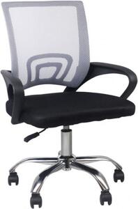 Sedia ergonomica per ufficio - Su rotelle - Traspirante - Regolabile in altezza - Per adulti - Nero/grigio chiaro