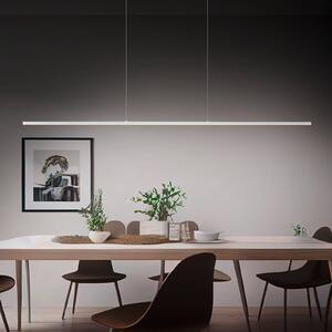 Lampada LED a sospensione Margita di Quitani, lunghezza 148 cm, argento