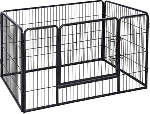 Recinto per animali FEANDREA, pista per cuccioli, 122 x 80 x 70 cm, nero