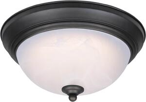Plafoniera LED dimmerabile 28 cm bronzo oliato
