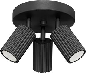 Lampada da soffitto KARBON 3P nero 3xGU10 10W alluminio 18x19.5x19.5cm Sollux Lighting