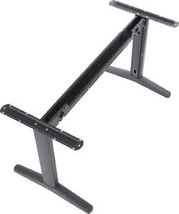 Struttura in metallo per scrivania o tavolo (STT), lunghezza regolabile, gambe regolabili, altezza 72,5 cm, nero