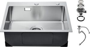Lavello da cucina in acciaio inox a vasca singola da incasso 68x45x19 cm - Lavello da cucina - Lavelli da cucina di alta qualità