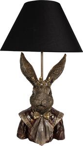 Clayre & Eef Lampada da tavolo Rabbit Ø 37x61 cm in poliresina nera color oro